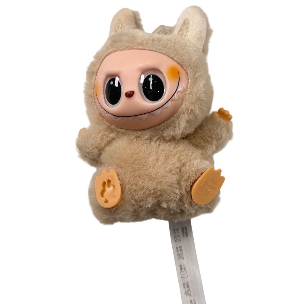 POP MART Labubu The Monsters Have a Seat Baba Vinyl Plush Pendant Beige